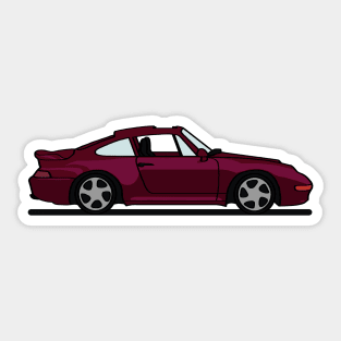 Porsche 911 993 Carrera Arena Red Metallic Sticker